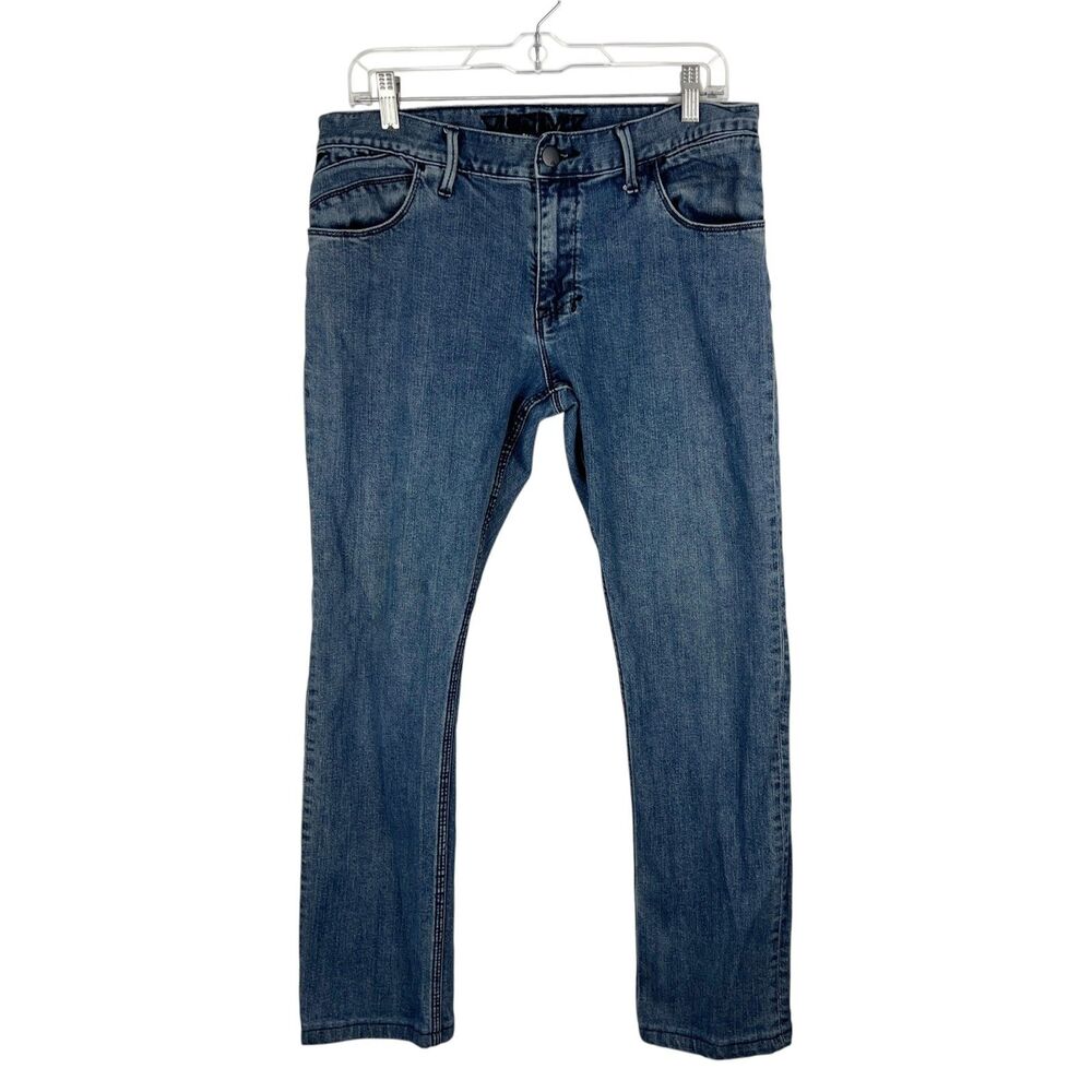 Quiksilver Jeans Men 34 x 28 Slim Blue Denim Casual Bottoms